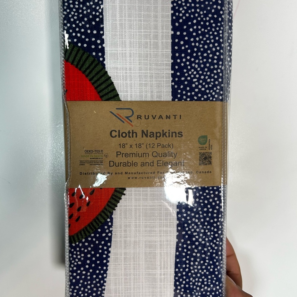 RUVANTI Cloth Napkins Set of 12 Cotton 100%,